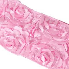 10 Pink Satin Rosettes Stretchable Spandex Chair Sashes Wedding Decorations
