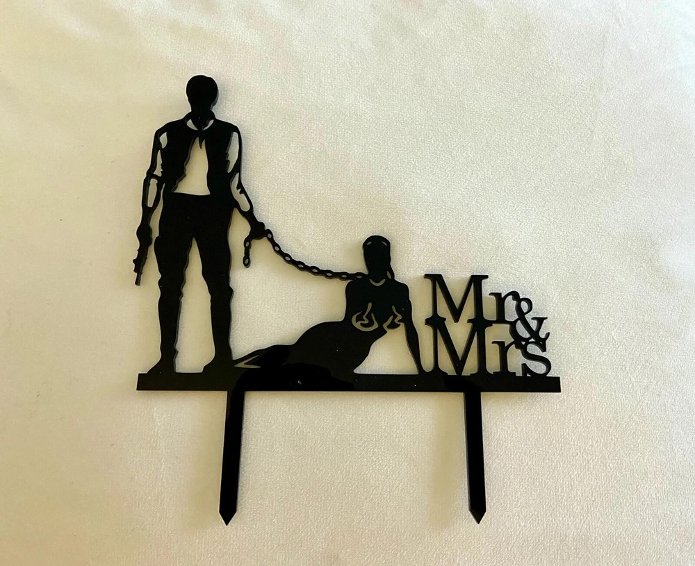 Acrylic Wedding Cake Topper – Star Wars – Ian Solo Chained
