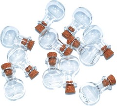 20PCS 2ml Mini Glass Bottles with Cork Stoppers, Tiny Vials for DIY Crafts Gifts