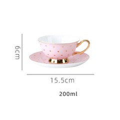 Bone China Coffee Cup Afternoon Tea Red Tea Cup Saucer Glass Water Stove Base
