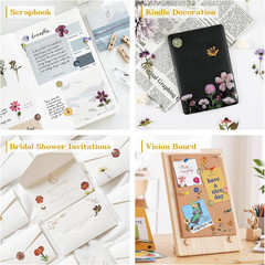 320Pcs Realistic Transparent Flower & Wax Seal Stickers – Easy Peel Clear Botani