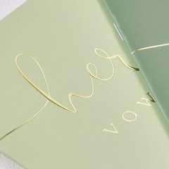 Spacobo Wedding Vow Books His and Hers Vows Booklets, Lined Paper, Set of 2