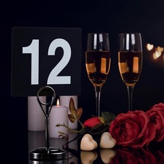 Table Number Cards 1-100, Double-Sided Plastic Signs for Weddings & Restaurants