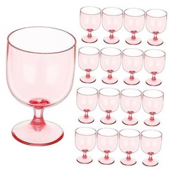 16 Pack Plastic Wine Glasses 7.5 oz Wine Glass with Stem Reusable Unbreakable