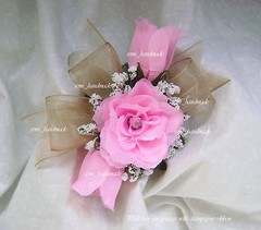 White~Ivory~Pink~Gold~Blue~Black~Silver~Champagne~Rose~Wrist~Pin~Corsage~Wedding