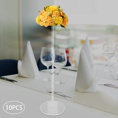 10pcs Acrylic Flower Vase Balloons Rack Stand Weddings Backdrop Decoration 80cm