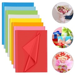 PLULON 60 Sheets Colored Tissue Paper Bulk 8 Mixed Colors Gift Multicolor