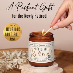 Retirement Gift for Woman – 4 inches (W) x 4 (H), 9 Ounce, Amber