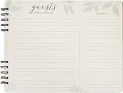Rustic Wooden Guest Book for Party – 112 Pages, 11.25 X 8.75 in Brown Wood Cover