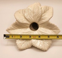 Vtg Epergne Wedding Bouquet Holder White Ceramic Floral Bridal Flower Vase *PICS