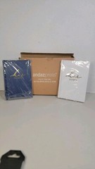Andazpess Wedding His/Her Vows Books Navy & White W/Gold FOIL EDGES, 64 Pages