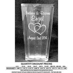 Personalized 16oz Pub Glass Pint Custom Engraved Pub Pint Glasses Wedding Gifts