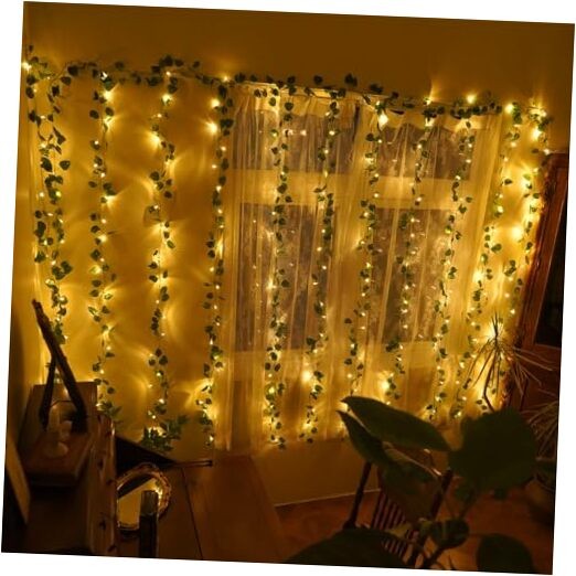 Led Ivy Vine Lights 12 Pack 9.4 FT * 6.2 FT 240LED-Clear Wire Plug-in