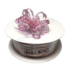 1/8″ 50 Yards Organza Iridescent Center with String Pull Ribbon Bow LIME