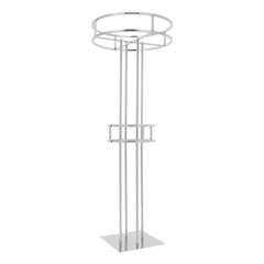 2-Tier Wedding Flower Stand, Metal Wedding Floral Rack, Silver Flower Stand