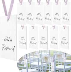 12 Pack Paper Reserved Chair Signs Hanging Wedding Reserved Seating Signs Bulk f