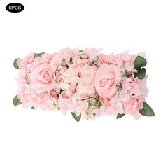Artificial Flower Panels 6pcs Wall Backdrop Table Centerpiece For Wedding Party