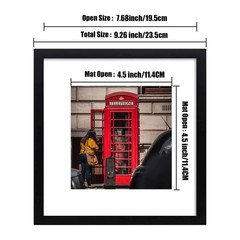 8×8 Picture Frame Set of 6, Display Pictures 5×5 with Mat or 8×8 Without Mat …