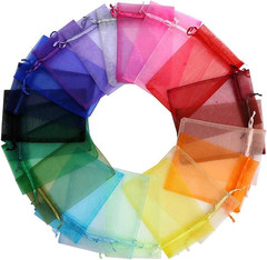 4×6 Inch Organza Gift Bags with Drawstring for Jewelry,Candy,Cookie,Pack of 100