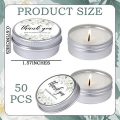 Mtlee 50 Pcs Wedding Candles Gift Favors For Guests 1 Oz Lavender Scented Soy