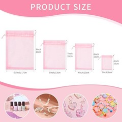 50 PCS Organza Gift Bags Bulk 3×4 Inch Mixed Colors – Jewelry, Wedding