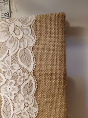 Burlap & Lace Wedding Memory Book 11″ x 9″ Rustic Farmhouse Country Theme New
