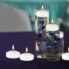 50 Pack of 2-Inch White Floating Candles – Ideal for Weddings, Home Décor,