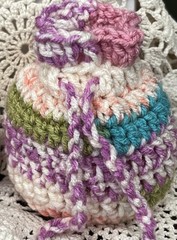 2 Crochet Drawstring Bags Wedding Party Favor Pouch Jewelry Gift Coin Dice Bags