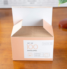 A4 Brown Self Seal Envelopes, 100 Pack, 4X6 Inches , Kraft