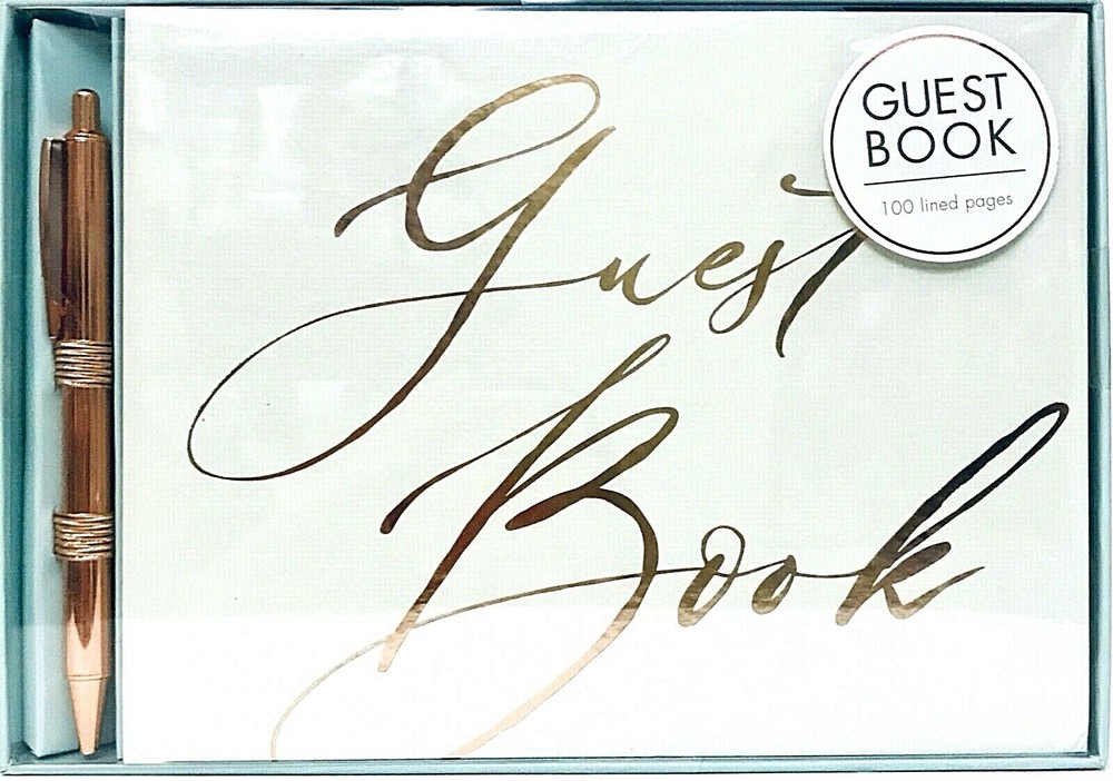 1 Count Punch Studio Guest Book 100 Lined Pages With Pen