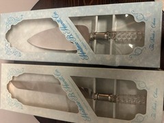 Sheffield England Stainless Steel Wedding Cake Knife Server Set