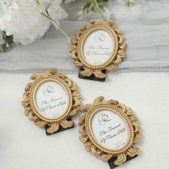 Gold 4 Mini 4″ Baroque Oval Picture Frames Wedding Favors Party Event Supplies