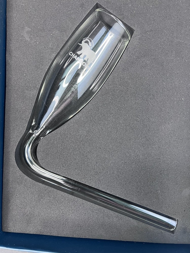 Chambong Glass Champagne Flute Rapid Consumption Wine Shooter NIB