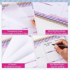 Thboxes Weekly To Do List Notepad, 8.5»x11» Weekly Desk Planners with 52 Te…