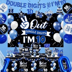 10th Birthday Decorations for Boys,152pcs 10 Year Old Birthday Decorations Do…