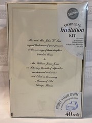 Wilton Complete Invitation Kit Print Your Own 1 Ivory PK 40 Sets