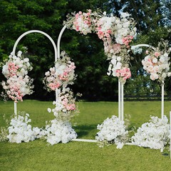 1.5M/1.8M/2M Wedding Arch Backdrop Stand Set of 3 Banquet DIY Balloon Arch Frame