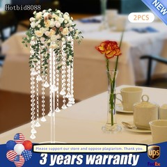 2 Pcs Acrylic Column Flower Stand Clear Acrylic Tall Vases for Centerpieces