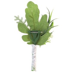 2pcs Boutonniere for Men Wedding, Groom Groomsman Artificial White Rose Flowe…