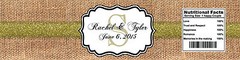 100 Burlap Gold Stripe Wedding Anniversary Engagement Party Water Bottle Labels