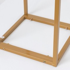 5ft GOLD Tall Rectangular Double Frame Table Top Stand Wedding Party Events