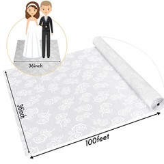 Thickened Aisle Runner for Wedding CeremonyFeet White Aisle Runner Walkway fo…
