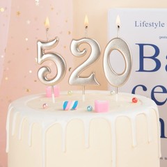 PHD CAKE 10-Count 0-9 Champagne Gold Number Birthday Candles, Number One Birthda