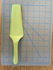 Vintage Casati Cake Pie Knife Wedding Cake Server Green w/Gold Porcelain GERMANY