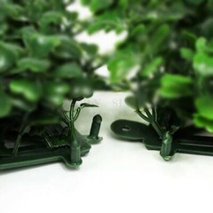 4 pcs Green Small Artificial UV Protected Leaves Wall Backdrop Panels Wedding