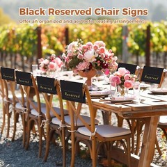 24 Pcs Reserved Chair Signs, Church Pew Reserved Seating Placeholders, Reserv…
