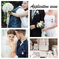1 Box 100Pcs DIY 10 Sets Wedding Bouquet Photo Charms Making Kit Bridal