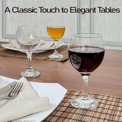 Wine Glasses Set of 10 oz Premium Clear Glass Goblets – Elegant Glassware for 6