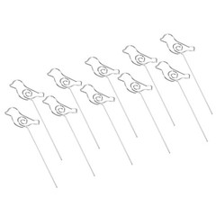 3.9 Inch Metal Wire Place Card Holder, 30 Pack Fly Shape Clips DIY, Silver Tone