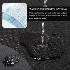 Black Carpet Runner 3×10 Feet, Extra Thick Non-Slip Waterproof Aisle Rug with…